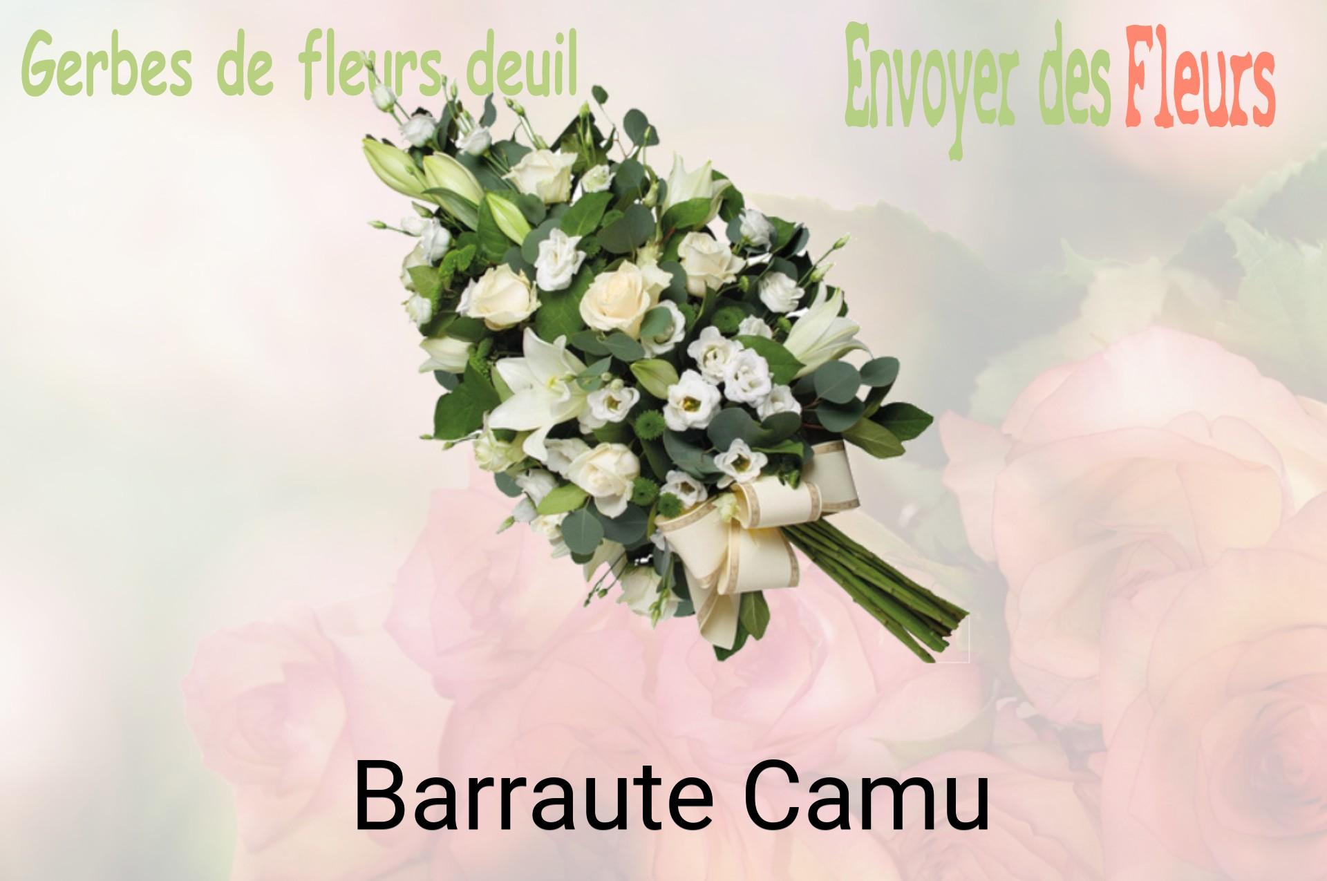 Gerbe de fleurs de deuil livrée à Barraute-Camu